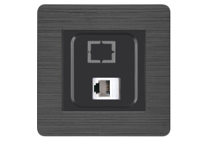 Πρίζα Δικτύου Διπλή RJ 45 Cat 6 IlluminON Selena Γραφίτης