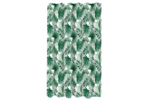 Κουρτίνα Μπάνιου Ionion Palm Trees Υφασμάτινη Πράσινη 180x180cm