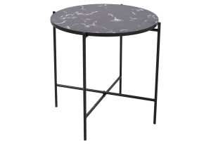Τραπεζάκι Homefit Mosa Μαύρο Φ42x40cm