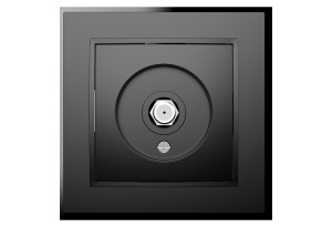Πρίζα TV F Connector IlluminON Alfa Μαύρη