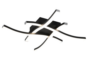 Πλαφονιέρα 4xLED RL Route Μαύρο