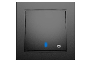 Μπουτόν Κλιμακοστασίου IlluminON Alfa με Λυχνία Μαύρο