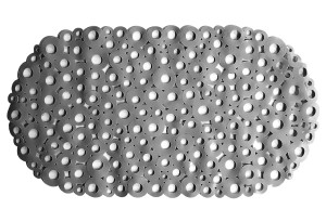 Αντιολισθητικό Πατάκι Μπανιέρας Ionion Circles 69x39cm Γκρι