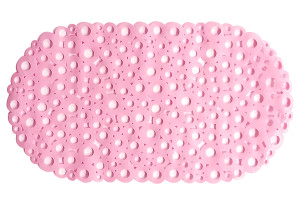 Αντιολισθητικό Πατάκι Μπανιέρας Ionion Circles 69x39cm Ροζ