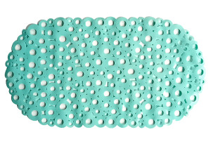 Αντιολισθητικό Πατάκι Μπανιέρας Ionion Circles 69x39cm Τιρκουάζ