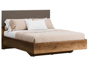 Κρεβάτι Διπλό Adore Frame Καρυδιά για Στρώμα 200x160cm