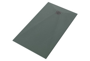 Βάση Ντουσιέρας Tema Glass Stone Παραλληλόγραμμη 120x80cm Ανθρακί