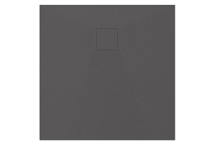 Βάση Ντουσιέρας Tema Glass Stone Τετράγωνη 90x90cm Ανθρακί