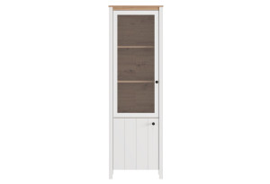 Βιτρίνα Bedford Μ60xΠ33.5xΥ191cm Λευκό