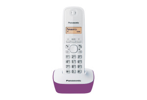 Panasonic ΚΧ-ΤG1611GRF Ασύρματο Τηλέφωνο Λευκό/Μωβ