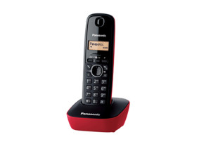 Panasonic KX-TG1611GRR Ασύρματο Τηλέφωνο Μαύρο/Κόκκινο