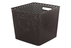 Καλάθι Αποθήκευσης Πλαστικό Curver Mystyle Μ33.5xΠ32.5xΥ28cm Καφέ