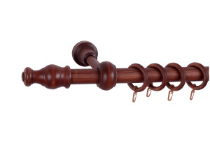 Κουρτινόξυλο Central Home Milano Φ28mm 120cm Καρυδιά