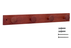 Κρεμάστρα Ash Wood Κόκκινη με 4 Γάντζους
