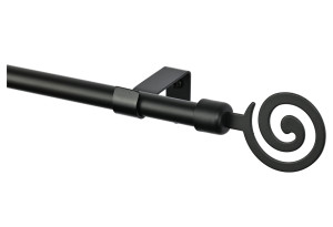Κουρτινόβεργα Central Home Κύκλος Επεκτεινόμενη Φ9/12mm 60/120cm Μαύρη