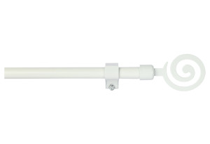 Κουρτινόβεργα Central Home Κύκλος Επεκτεινόμενη Φ9/12mm 60/120cm Λευκή
