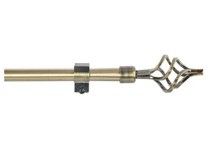 Κουρτινόβεργα Central Home Flower Επεκτεινόμενη Φ9/12mm 60/120cm Μπρονζέ