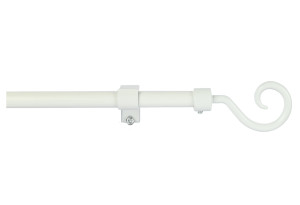Κουρτινόβεργα Central Home Γάντζος Επεκτεινόμενη Φ9/12mm 60/120cm Λευκή