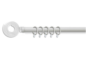 Κουρτινόβεργα Central Home Snail Επεκτεινόμενη Φ16/19mm 160/300cm Λευκή