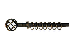 Κουρτινόβεργα Central Home Murchia Επεκτεινόμενη Φ16/19mm 160/300cm Μαύρη/Χρυσή