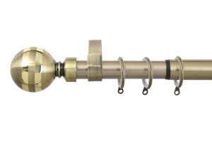 Κουρτινόβεργα Central Home Round Επεκτεινόμενη Φ25/28mm 140/240cm Μπρονζέ