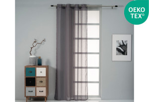 Κουρτίνα Easy Home Leo 260x140cm Ανθρακί με Τρουκς