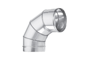 Γωνία Καπνοδόχου Inox 90 Μοιρών Φ.120mm