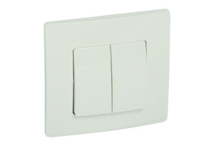 Legrand Niloe Διακόπτης Διπλός με Πλαίσιο Λευκός