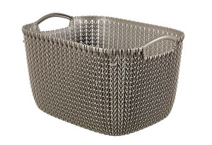 Καλάθι Αποθήκευσης Πλαστικό Curver Knit Μ40xΠ30xΥ23cm 18lt Καφέ