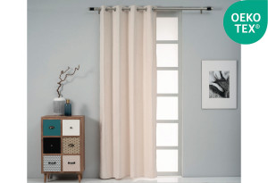 Κουρτίνα Easy Home Ursa Suede 250x140cm Eκρού με Τρουκς