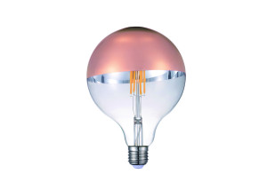 Λάμπα Led Filament Σφαιρική 7W E27 Καθρέπτης Χάλκινος