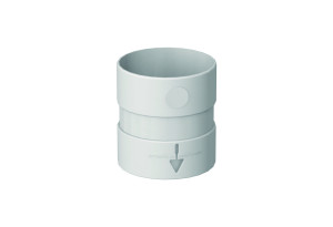 Μούφα Σωλήνα Υδρορροής 120X85mm Λευκό