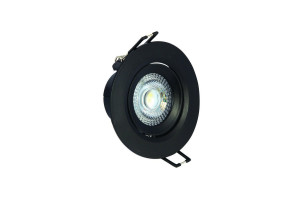 Σποτ Στρογγυλό Led Smd 5W 3000K 38Dg Μαύρο Vk/04108/B/W