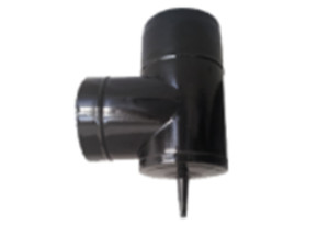 Ταφ Καπνοδόχων Linestoves Φ12cm Εμαγιέ Μαύρο