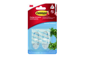 Αυτοκόλλητο Γαντζάκι Command Διαφανές Σετ 2 Τεμαχίων
