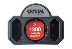 Αντάπτορας Ρεύματος 2+1 Θέσεων Διπολικός Crystal Audio SP21 Μαύρος