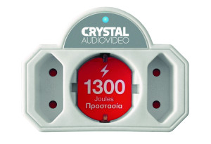 Αντάπτορας Ρεύματος 2+1 Θέσεων Διπολικός Crystal Audio SP21 Λευκός