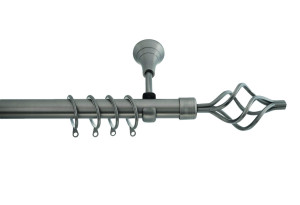 Κουρτινόβεργα Central Home Stalingrad Επεκτεινόμενη Φ22/25mm 160/300cm Ανθρακί
