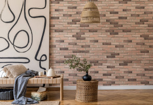 Επένδυση Τοίxου Τσιμέντο Masterbrick Dusk Flat 21.5x5.5cm Τερακότα