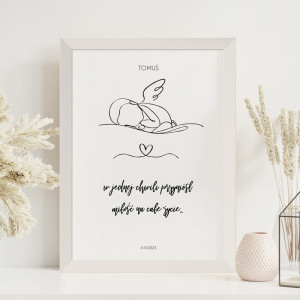 PLAKAT pamiątkowy Narodziny dziecka