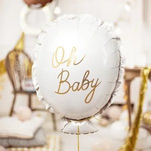 BALON foliowy Oh Baby dekoracja Baby Shower Narodziny