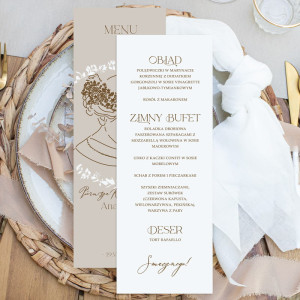 MENU rozpiska dań na Komunię Komunijna Dziewczynka