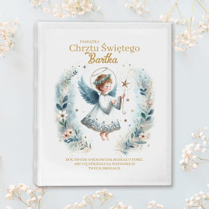 ALBUM na wklejane zdjęcia z imieniem dziecka na Chrzest