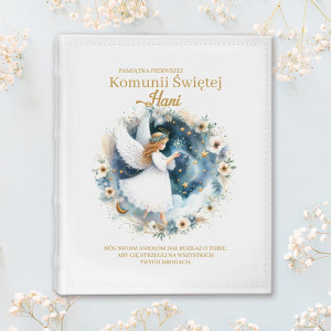 ALBUM komunijny na wklejane zdjęcia z imieniem dziewczynki