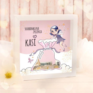 SKARBONKA 3D Worek Wróżki Pełen Życzeń PERSONALIZOWANA