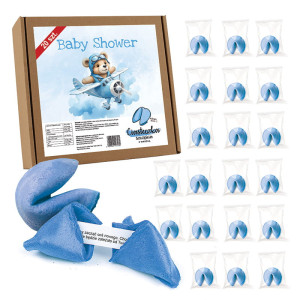 ZESTAW Niebieskie Ciasteczka z Wróżbą Baby Shower 20szt.