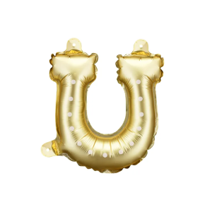 Złota Podkowa Balon Foliowy Dekoracja 19cm 3szt
