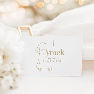 BILECIK personalizowany podziękowanie I Komunia Św. ALBA