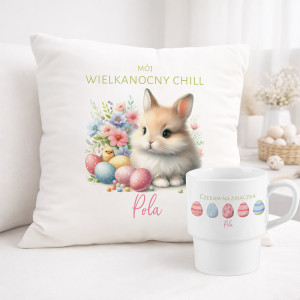 ZESTAW Wielkanocny Kubek i Poduszka Prezent na Wielkanoc