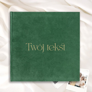 KSIĘGA ALBUM z Weluru Twój Tekst na Okładce Grawerowany